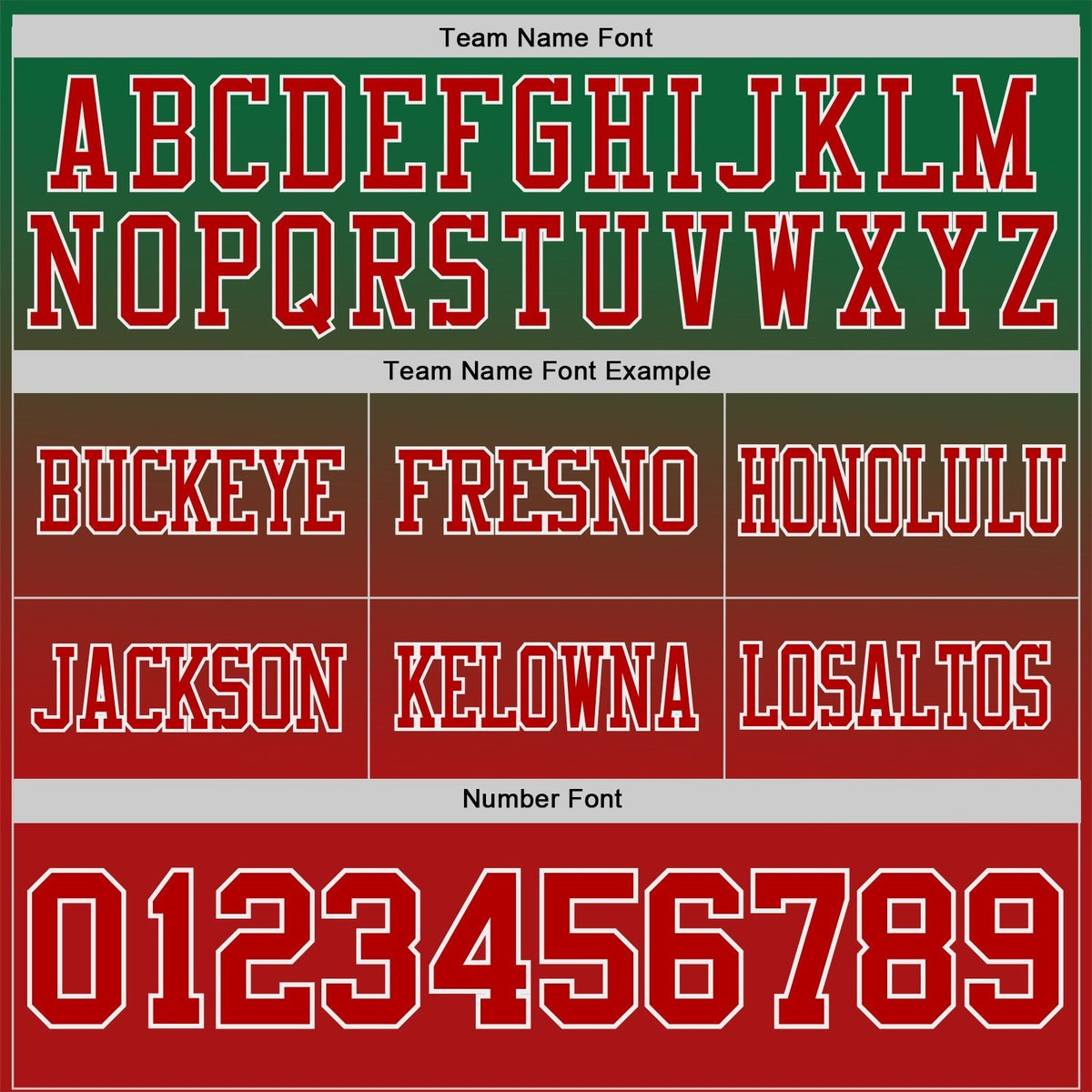 Custom Kelly Green Red-White Authentic Gradient Style Twinkle Star Football Jersey photo 2