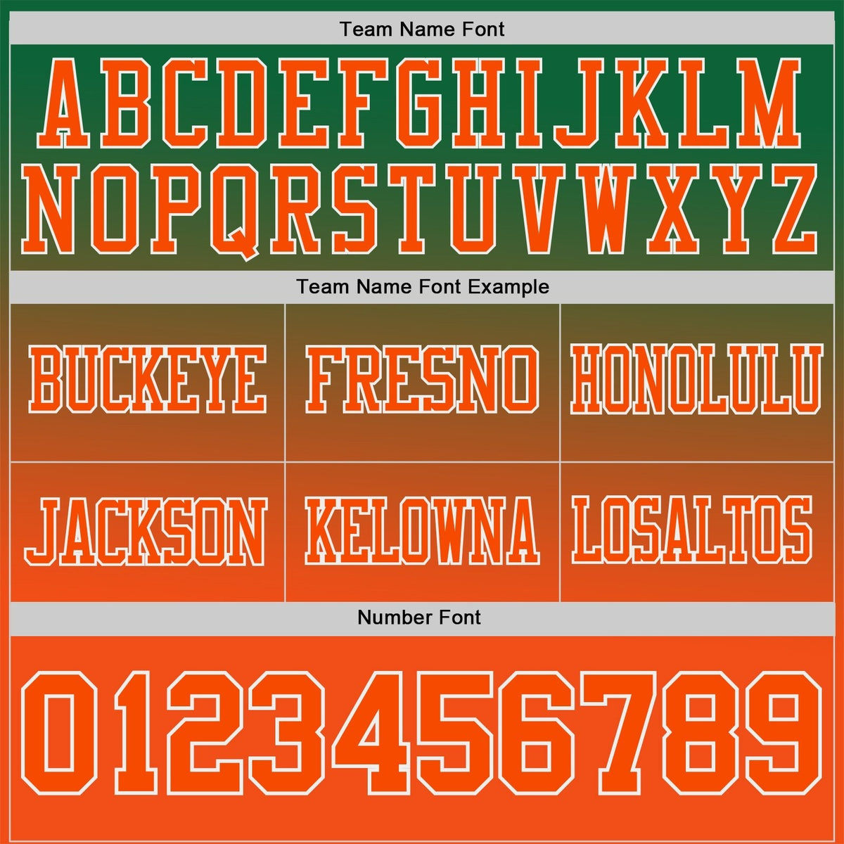Custom Kelly Green Orange-White Authentic Gradient Style Twinkle Star Football Jersey photo 2