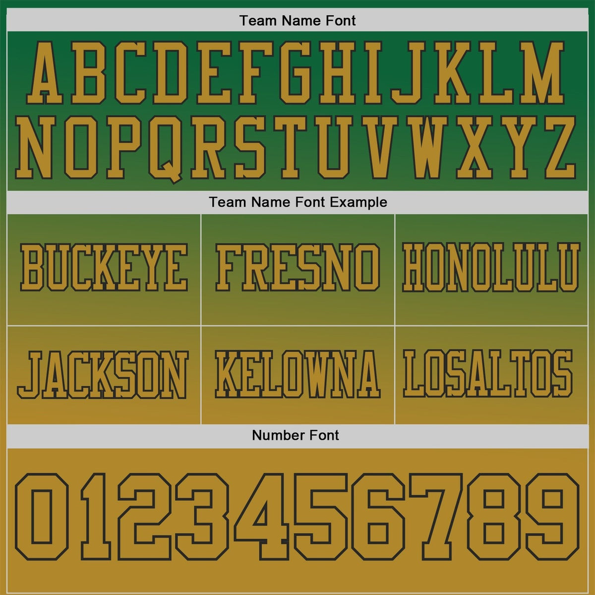 Custom Kelly Green Old Gold-Black Authentic Gradient Style Twinkle Star Football Jersey photo 2