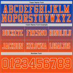 Custom Thunder Blue Orange-White Authentic Gradient Style Twinkle Star Football Jersey photo 2