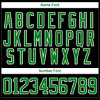 Custom Black Grass Green-White Christmas Santa Claus 3D Hockey Lace Neck Jersey photo 3