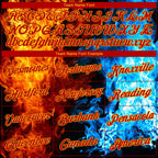 Custom Red Gold-Royal 3D Pattern Design Flame Authentic Basketball Jersey photo 2