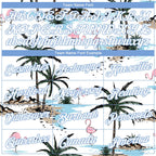Custom White Light Blue 3D Pattern Tropical Hawaii Palm Trees Authentic Basketball Jersey photo 2