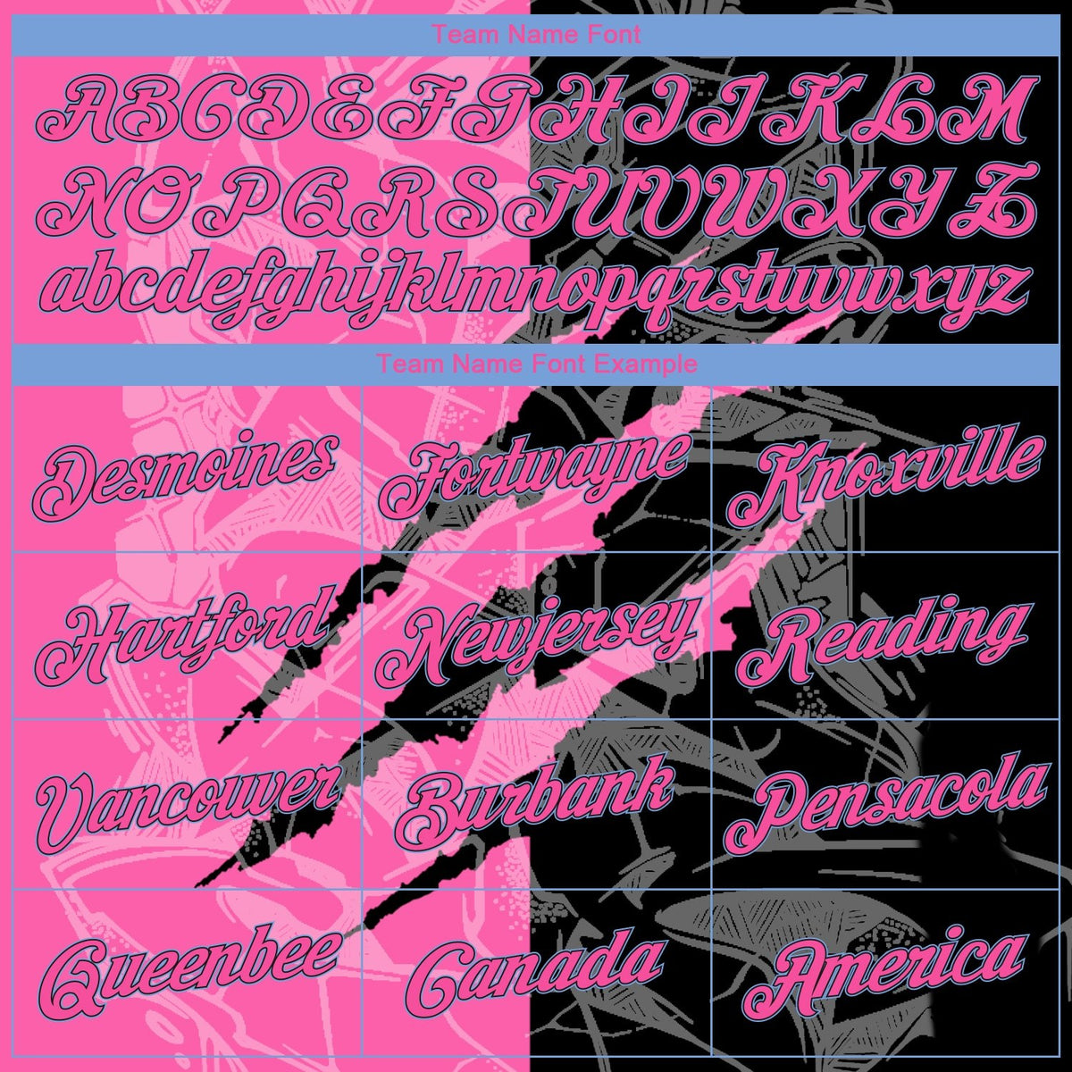 Custom Graffiti Pattern Pink Black-Light Blue 3D Scratch Authentic Basketball Jersey photo 2
