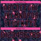 Custom Black Pink-Light Blue 3D Pattern Design Flamingo Authentic Basketball Jersey photo 4