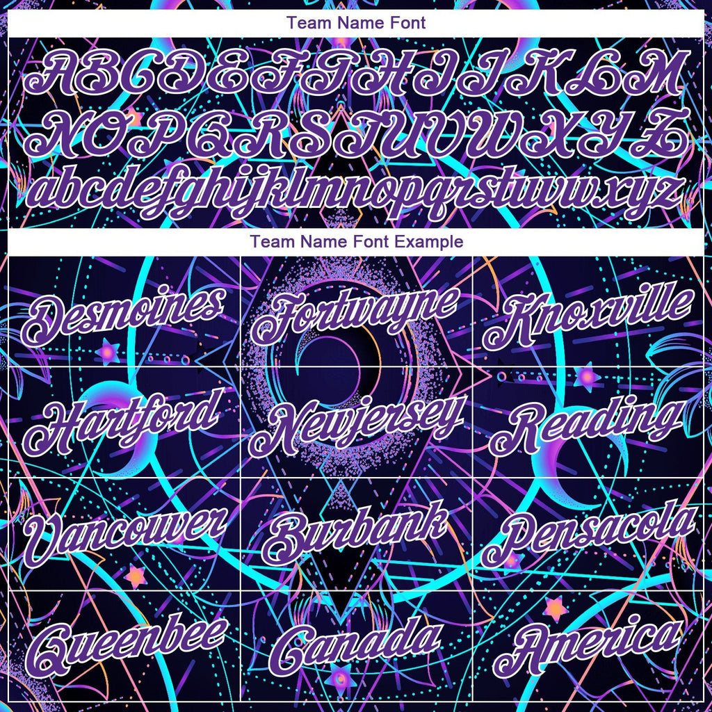 Custom Purple White 3D Pattern Design Magic Mushrooms Over Sacred Geometry Psychedelic Hallucination Authentic Basketball Jersey photo 2