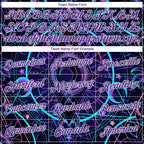 Custom Purple White 3D Pattern Design Magic Mushrooms Over Sacred Geometry Psychedelic Hallucination Authentic Basketball Jersey photo 2