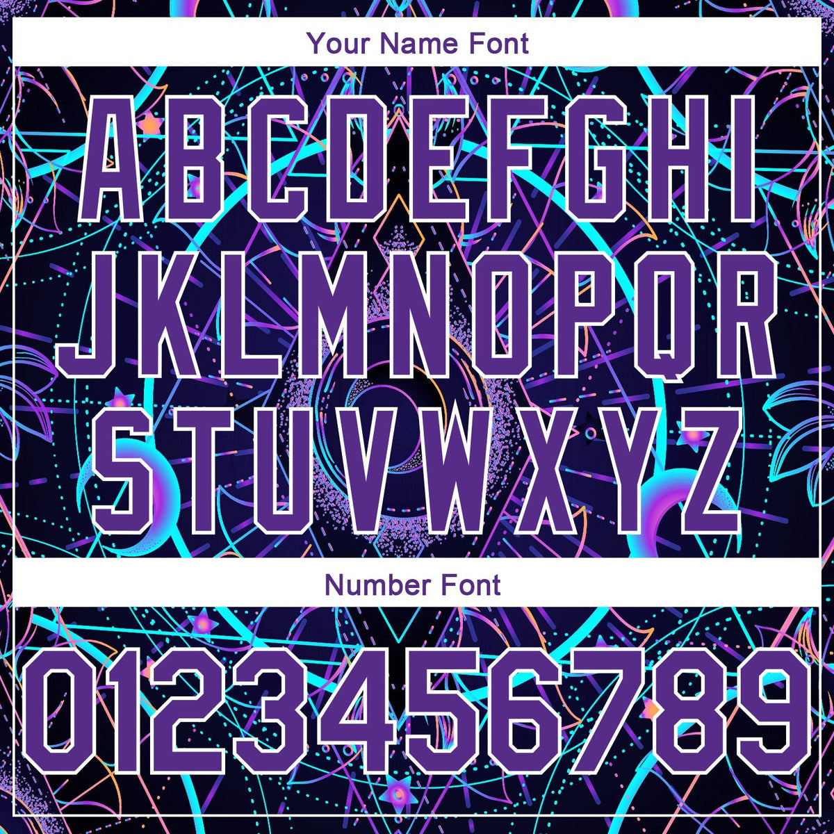 Custom Purple White 3D Pattern Design Magic Mushrooms Over Sacred Geometry Psychedelic Hallucination Authentic Basketball Jersey photo 3
