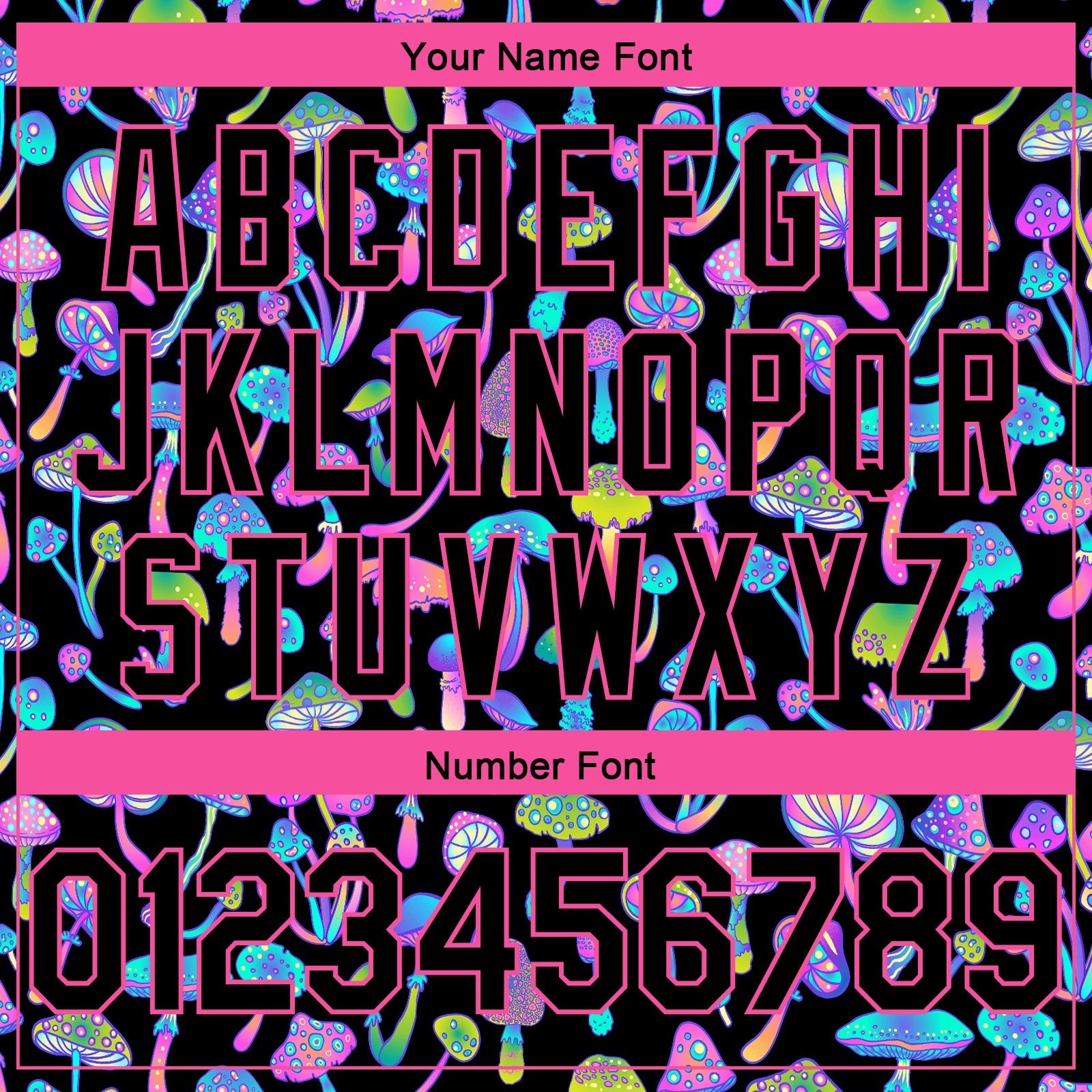 Custom Black Pink 3D Pattern Design Magic Mushrooms Psychedelic Hallucination Authentic Basketball Jersey photo 3
