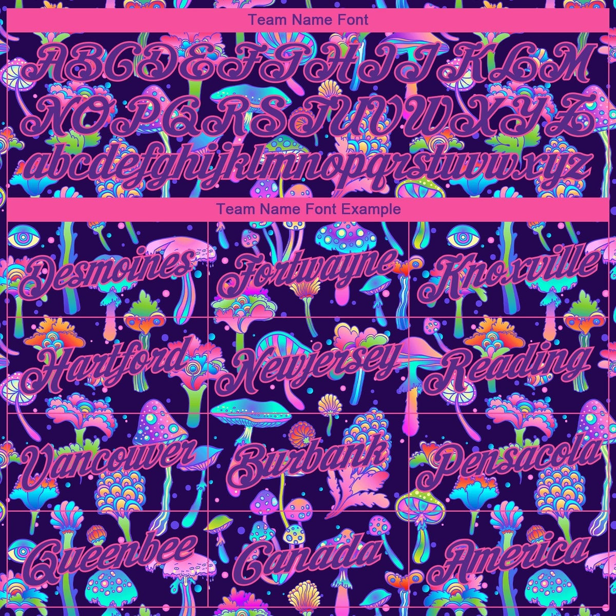 Custom Purple Pink 3D Pattern Design Flowers And Mushrooms Psychedelic Hallucination Authentic Basketball Jersey photo 2