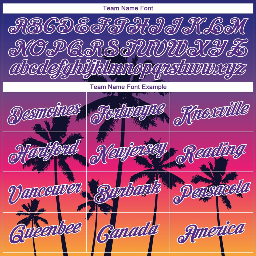 Custom Purple White 3D Pattern Tropical Hawaii Trees Authentic Basketball Jersey photo 2