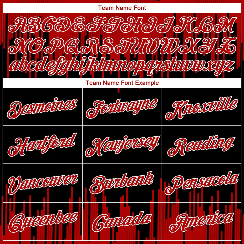 Custom Black Red-White Abstract Vertical Lines Authentic City Edition Basketball Jersey photo 2