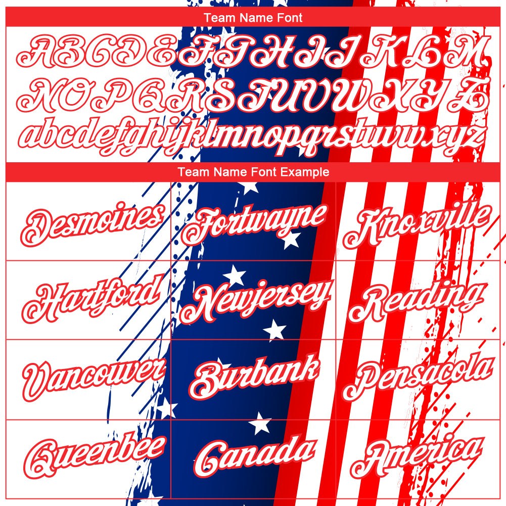 Custom White Red-Royal 3D American Flag Patriotic Performance T-Shirt photo 2