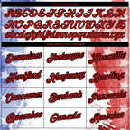 Custom White Red-Black 3D American Flag Patriotic Performance T-Shirt photo 2