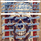 Custom Black Crimson-Blue 3D Skull With American Flag Performance T-Shirt photo 2