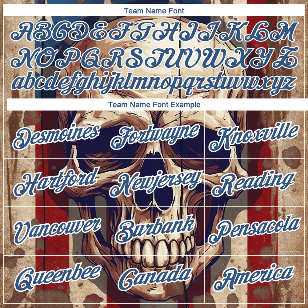 Custom Black Crimson-Blue 3D Skull With American Flag Performance T-Shirt photo 2
