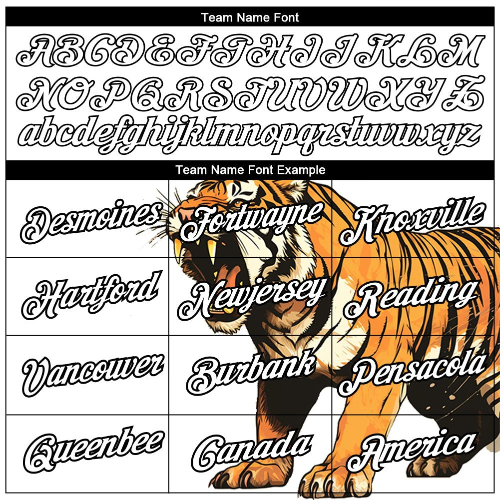 Custom White Black 3D Pattern Design Tiger Performance T-Shirt photo 2