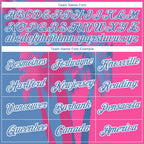 Custom Pink Light Blue-White 3D Pattern Design Hawaii Coconut Trees Performance T-Shirt photo 1