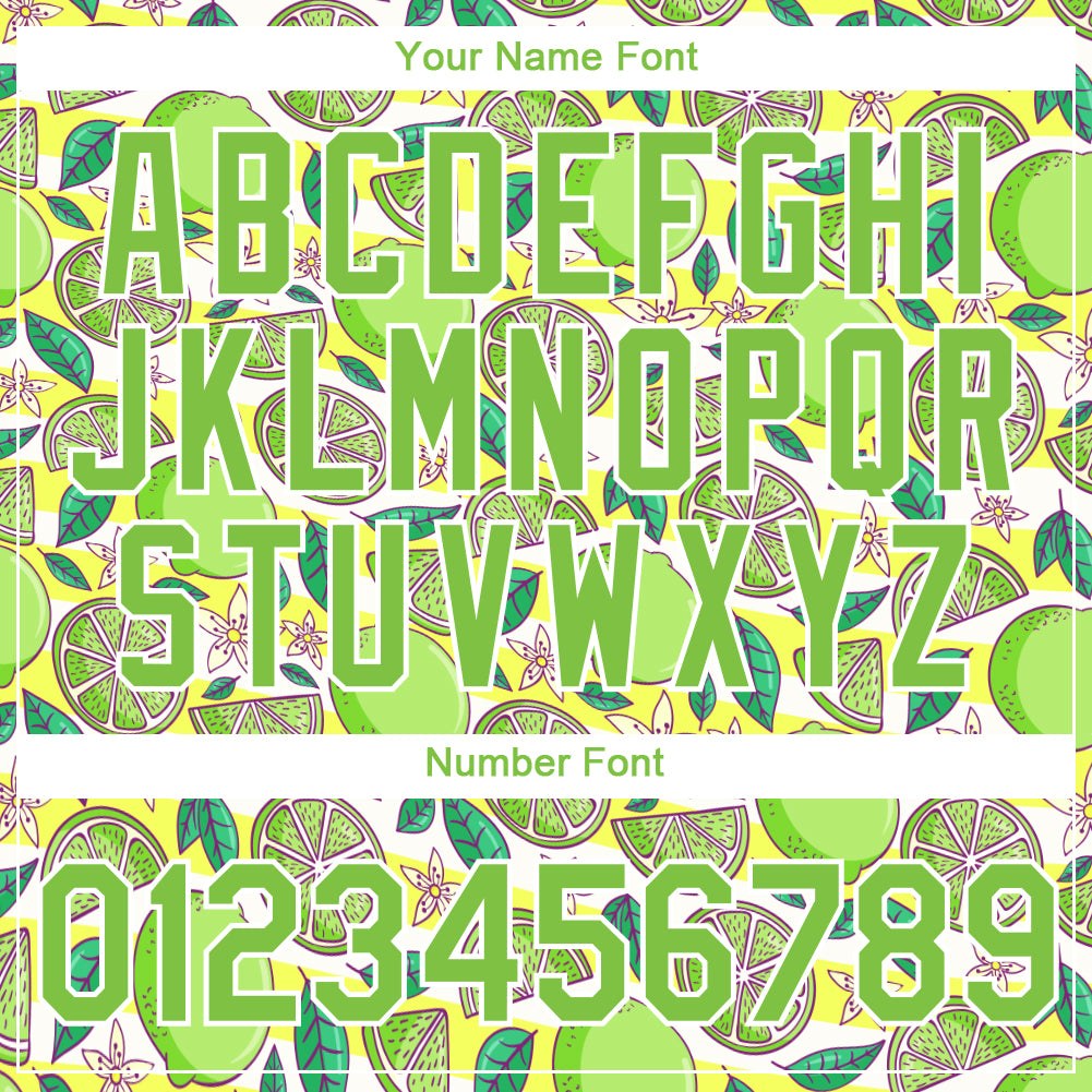 Custom White Neon Green 3D Pattern Design Lime Performance T-Shirt photo 3