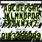 Custom Black Neon Green-White 3D Pattern Design Abstract Sharp Shape Performance T-Shirt photo 3