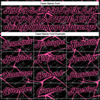 Custom Black Pink 3D Pattern Design Abstract Network Performance T-Shirt photo 2
