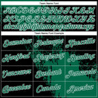 Custom Kelly Green Black-White 3D Pattern Design Abstract Brush Stroke Performance T-Shirt photo 2