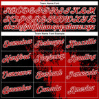 Custom Red Black-White 3D Pattern Design Abstract Brush Stroke Performance T-Shirt photo 3