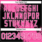 Custom Pink Black-White 3D Pattern Design Abstract Brush Stroke Performance T-Shirt photo 4