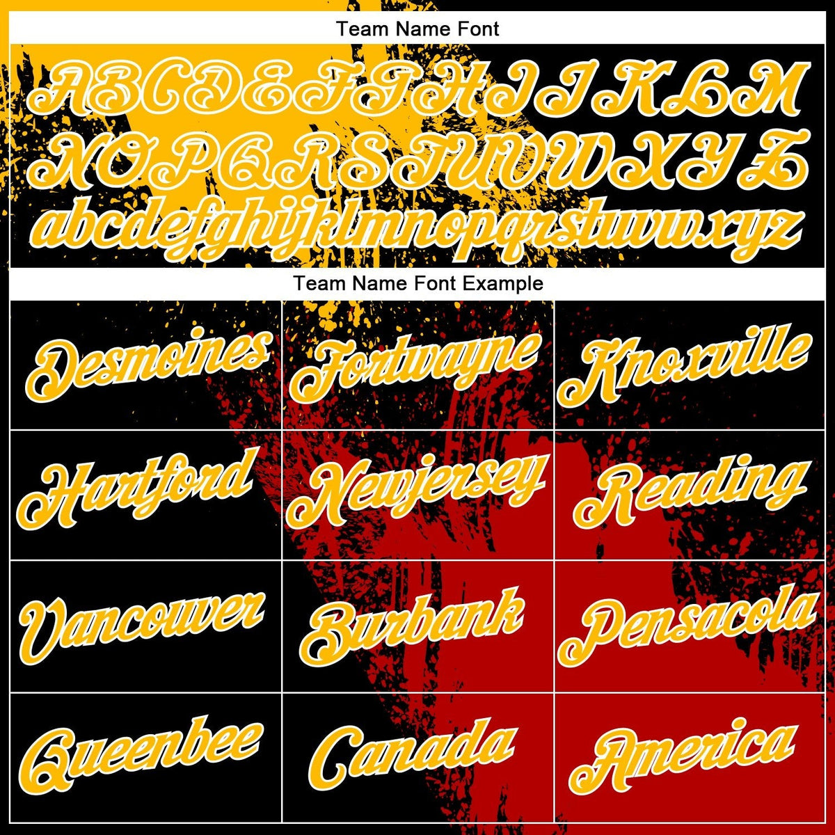 Custom Gold Black-Red 3D Pattern Design Abstract Brush Stroke Performance T-Shirt photo 2