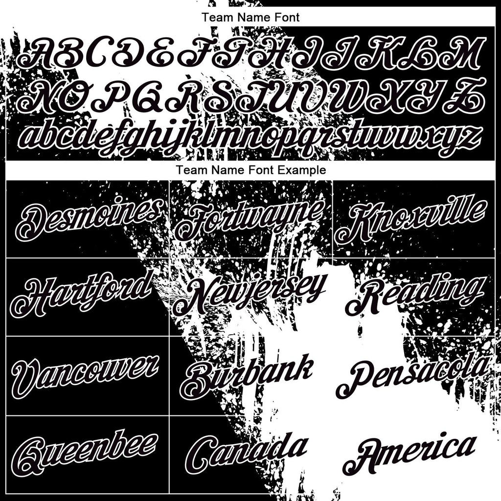 Custom White Black 3D Pattern Design Abstract Brush Stroke Performance T-Shirt photo 2