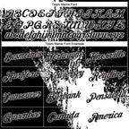 Custom White Black 3D Pattern Design Abstract Brush Stroke Performance T-Shirt photo 2