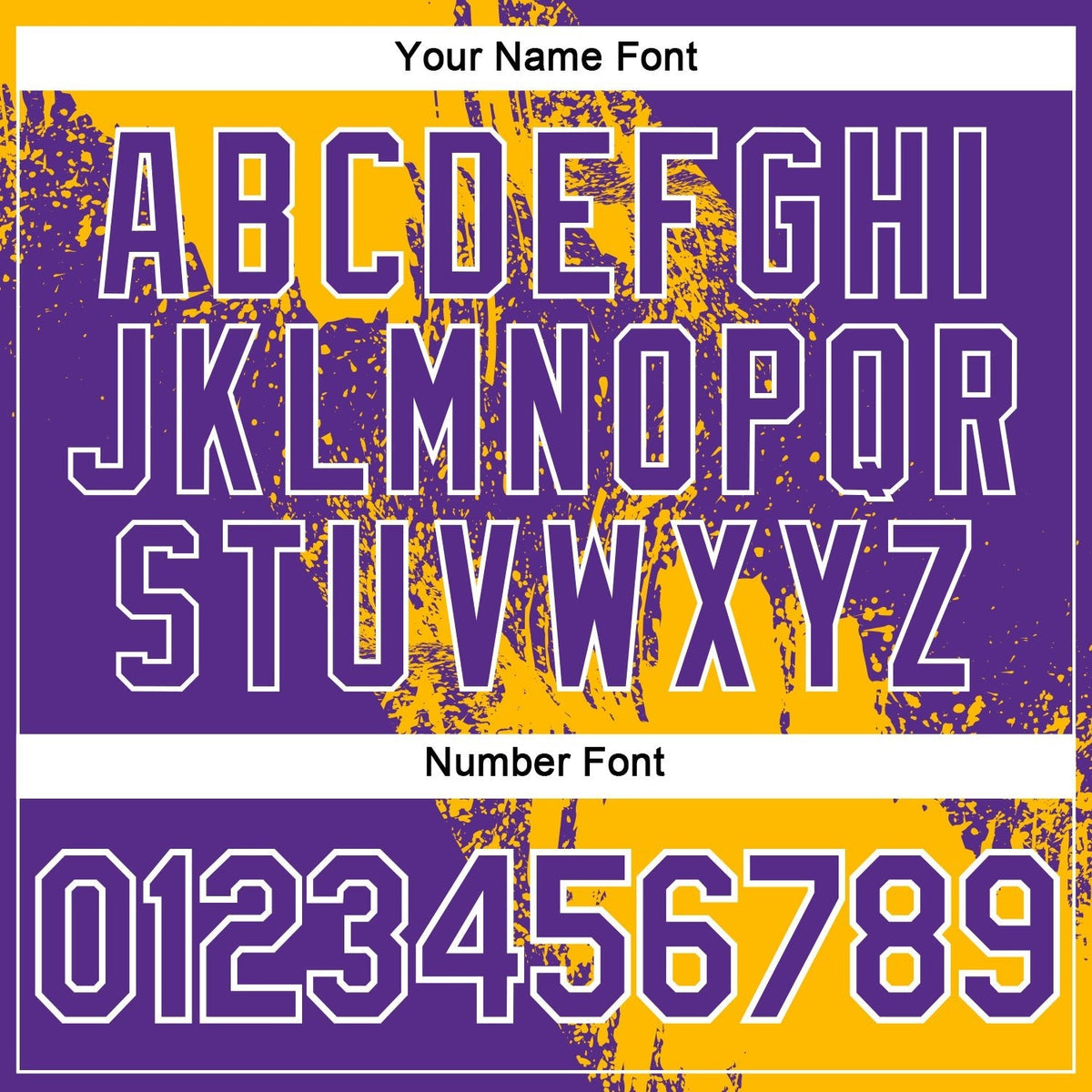 Custom Gold Purple-White 3D Pattern Design Abstract Brush Stroke Performance T-Shirt photo 3