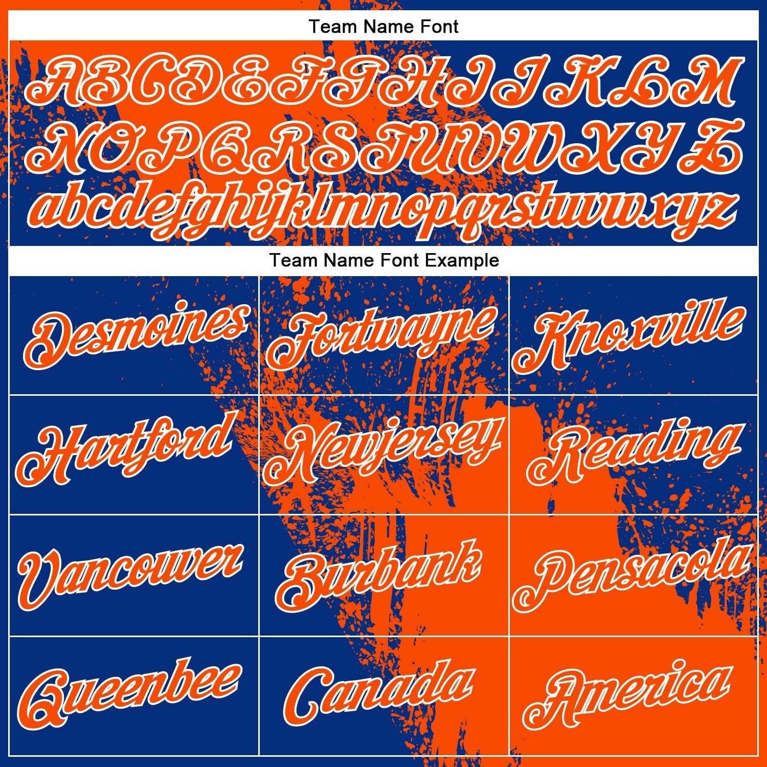 Custom Orange Royal-White 3D Pattern Design Abstract Brush Stroke Performance T-Shirt photo 2
