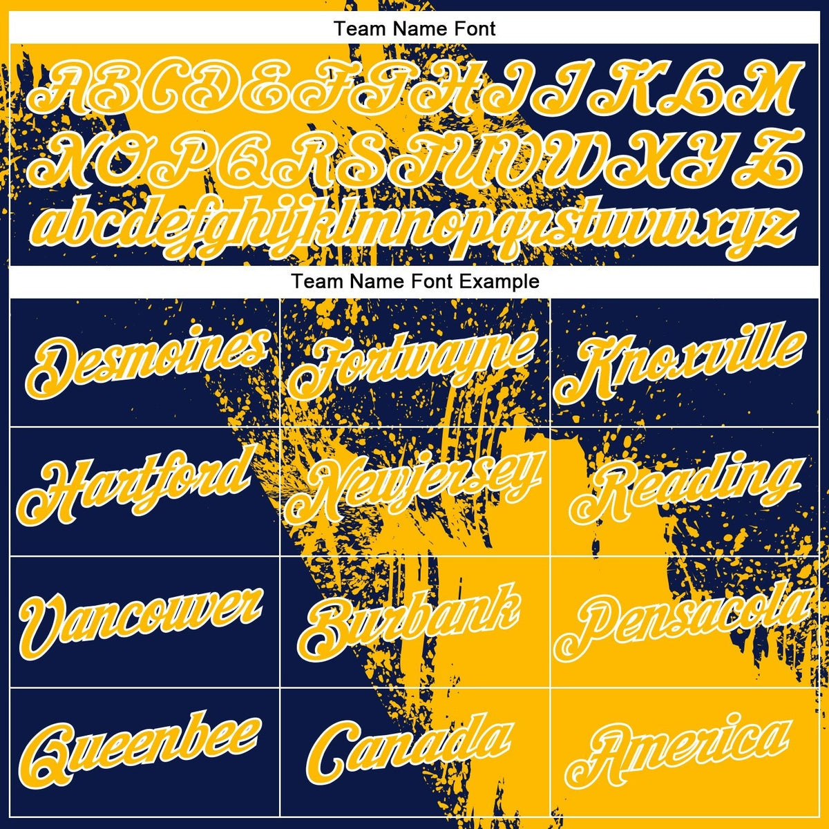 Custom Gold Navy-White 3D Pattern Design Abstract Brush Stroke Performance T-Shirt photo 3