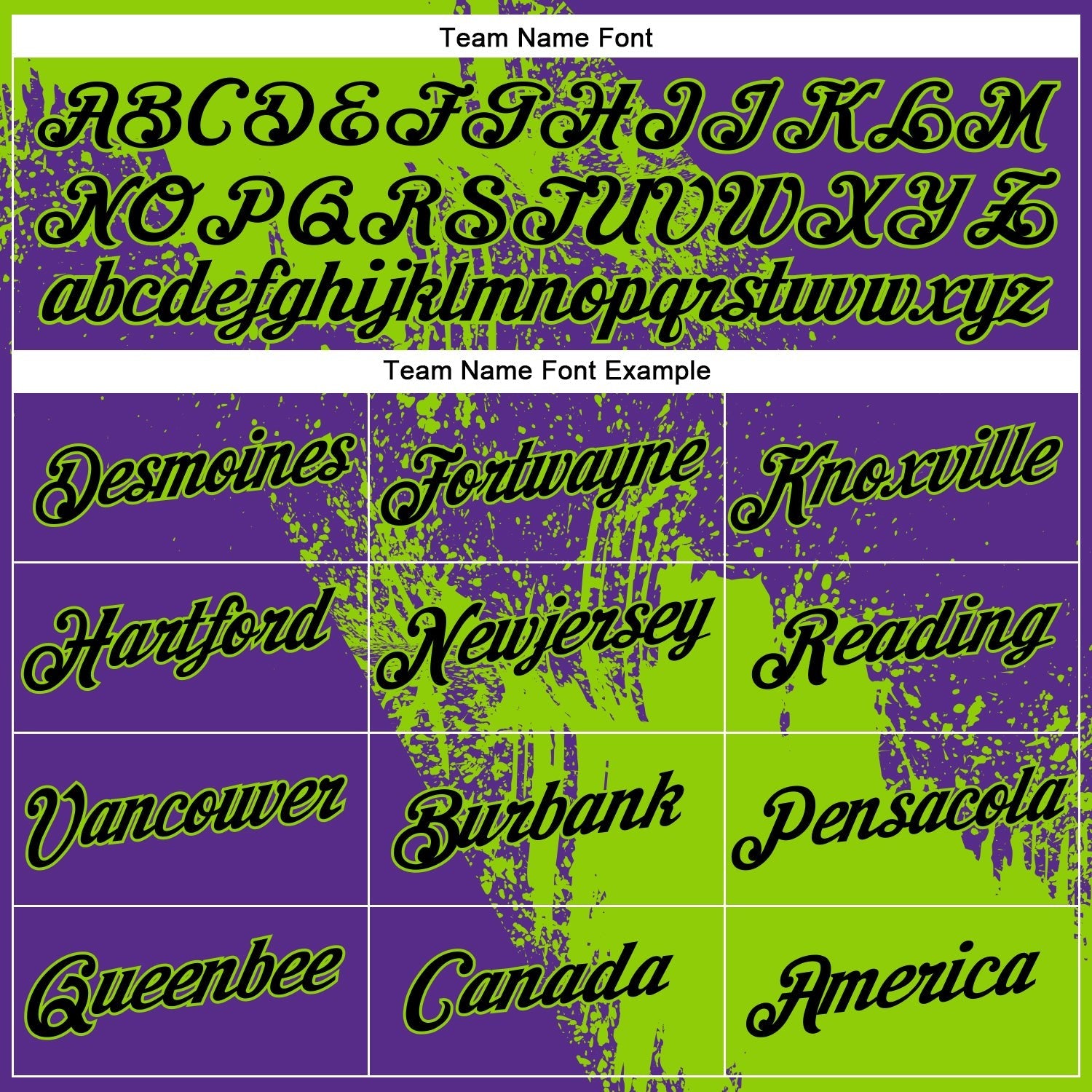 Custom Neon Green Black-Purple 3D Pattern Design Abstract Brush Stroke Performance T-Shirt photo 2