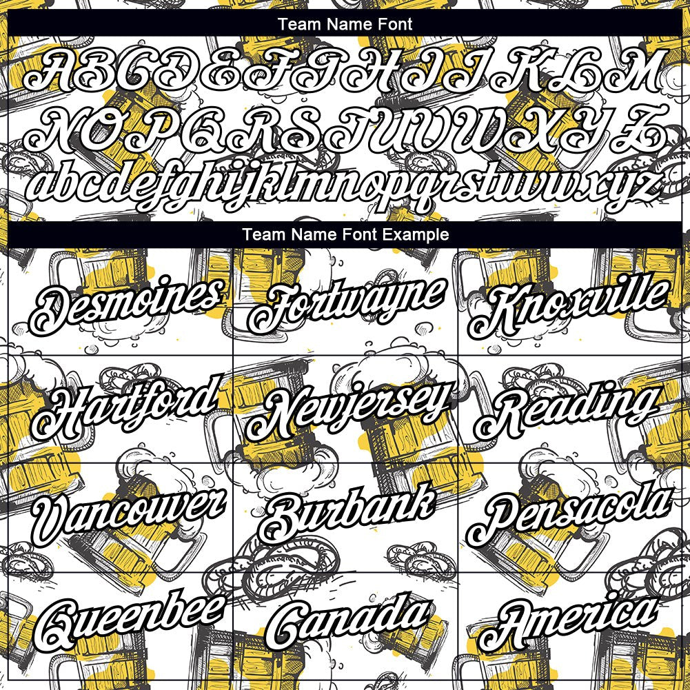Custom White Black 3D Pattern Design Oktoberfest Beer Festival Performance T-Shirt photo 2