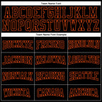 Custom Stitched Black Orange 3D Pattern Design Gradient Square Shape Sports Pullover Sweatshirt Hoodie photo 3