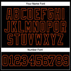 Custom Stitched Black Orange 3D Pattern Design Gradient Square Shape Sports Pullover Sweatshirt Hoodie photo 4
