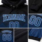 Custom Stitched Black US Navy Blue-Light Blue 3D Pattern Design Gradient Square Shape Sports Pullover Sweatshirt Hoodie detail