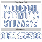 Custom Stitched White Royal 3D Pattern Design Gradient Square Shape Sports Pullover Sweatshirt Hoodie photo 3
