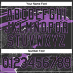 Custom Stitched Black Medium Purple 3D Pattern Design Torn Paper Style Sports Pullover Sweatshirt Hoodie photo 4