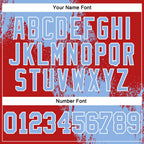 Custom Stitched Red Light Blue-White 3D Pattern Design Abstract Brush Stroke Sports Pullover Sweatshirt Hoodie photo 4