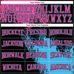 Custom Stitched Black Pink-Sky Blue 3D Pattern Design Abstract Brush Stroke Sports Pullover Sweatshirt Hoodie photo 3