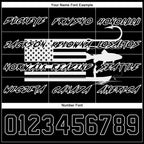 Custom Black White 3D American Flag And Fish Hook Fishing Sports Pullover Sweatshirt Hoodie photo 3