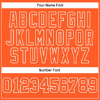 Custom Stitched Orange White 3D Pattern Design Color Blocking Stripe Sports Pullover Sweatshirt Hoodie photo 3