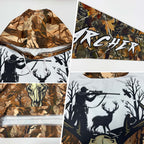 Custom Camo White-Black 3D Gun Hunter Deer Hunting Sports Pullover Sweatshirt Hoodie photo 2