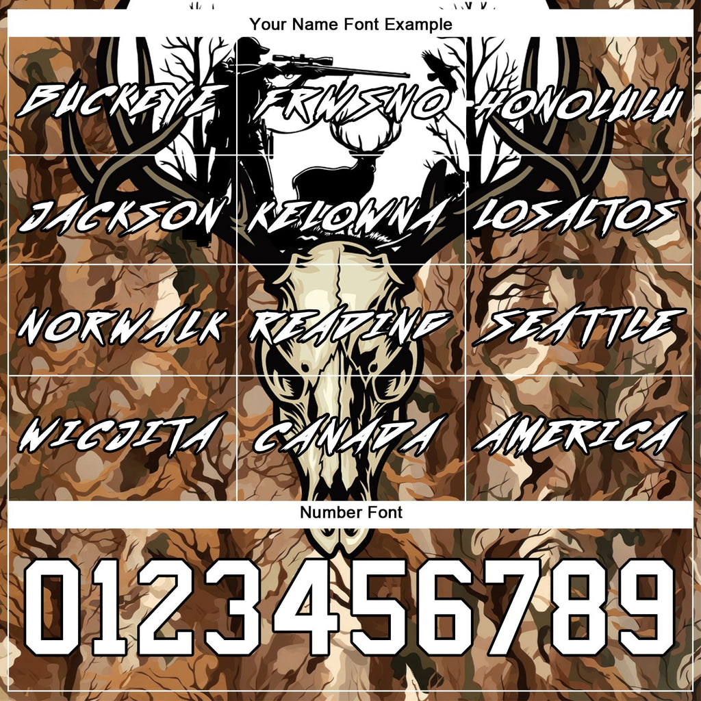Custom Camo White-Black 3D Gun Hunter Deer Hunting Sports Pullover Sweatshirt Hoodie photo 4