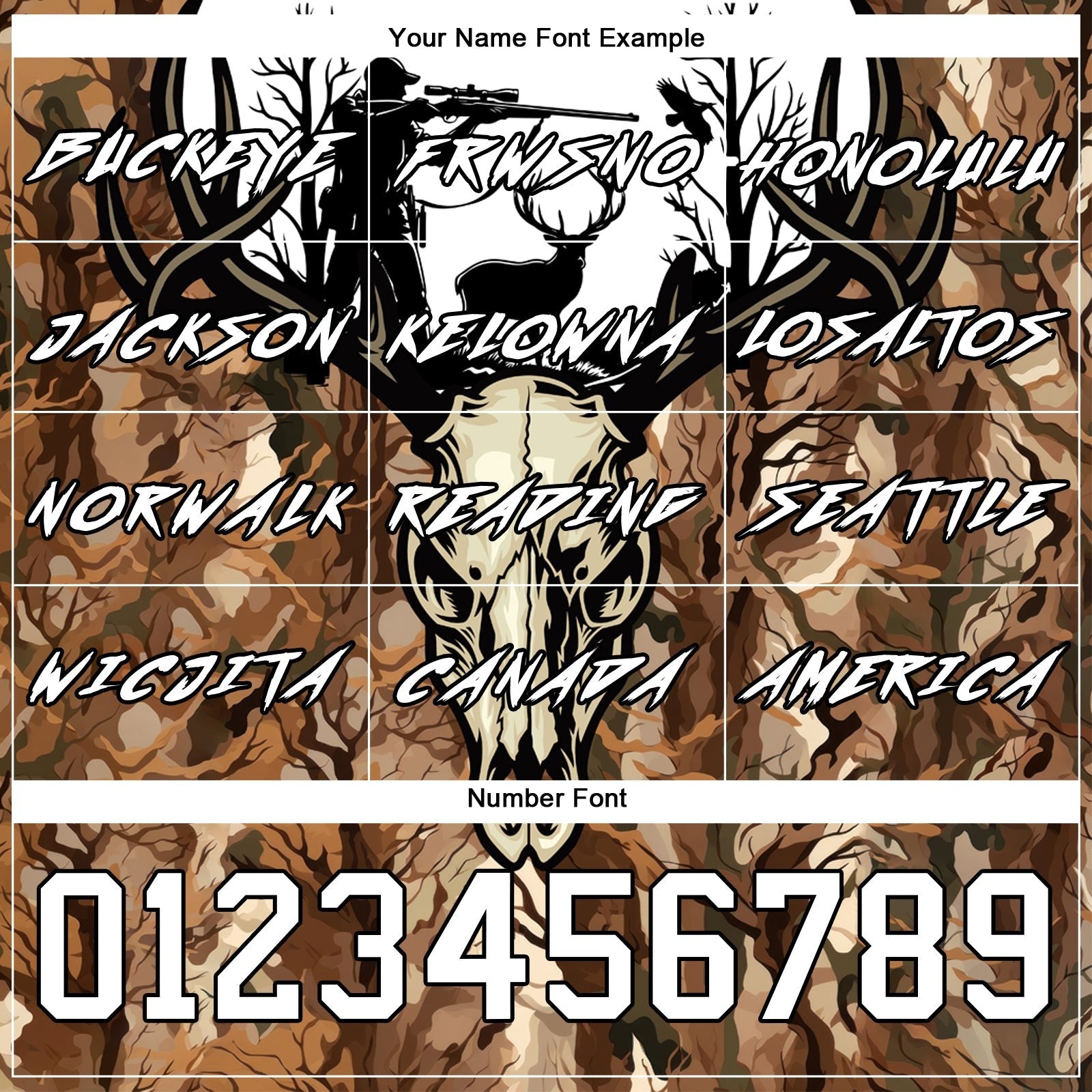 Custom Camo White-Black 3D Gun Hunter Deer Hunting Sports Pullover Sweatshirt Hoodie photo 4