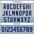 Custom Stitched White Navy-Light Blue 3D Christmas Sports Pullover Sweatshirt Hoodie photo 3