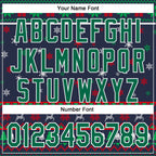 Custom Stitched Navy Kelly Green-White 3D Christmas Sports Pullover Sweatshirt Hoodie photo 3